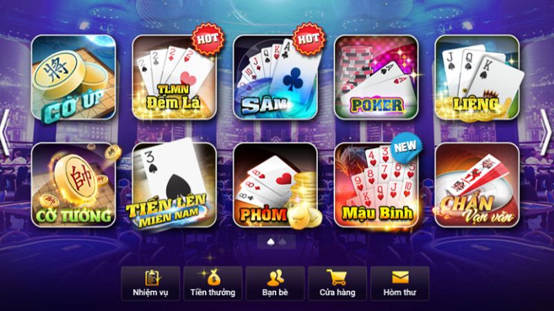Một trong những điểm mạnh của 789Club chính là sự đa dạng trong các trò chơi bài